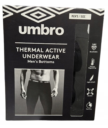 Umbro Męskie legginsy spodnie termoaktywne roz. XXL czarne
