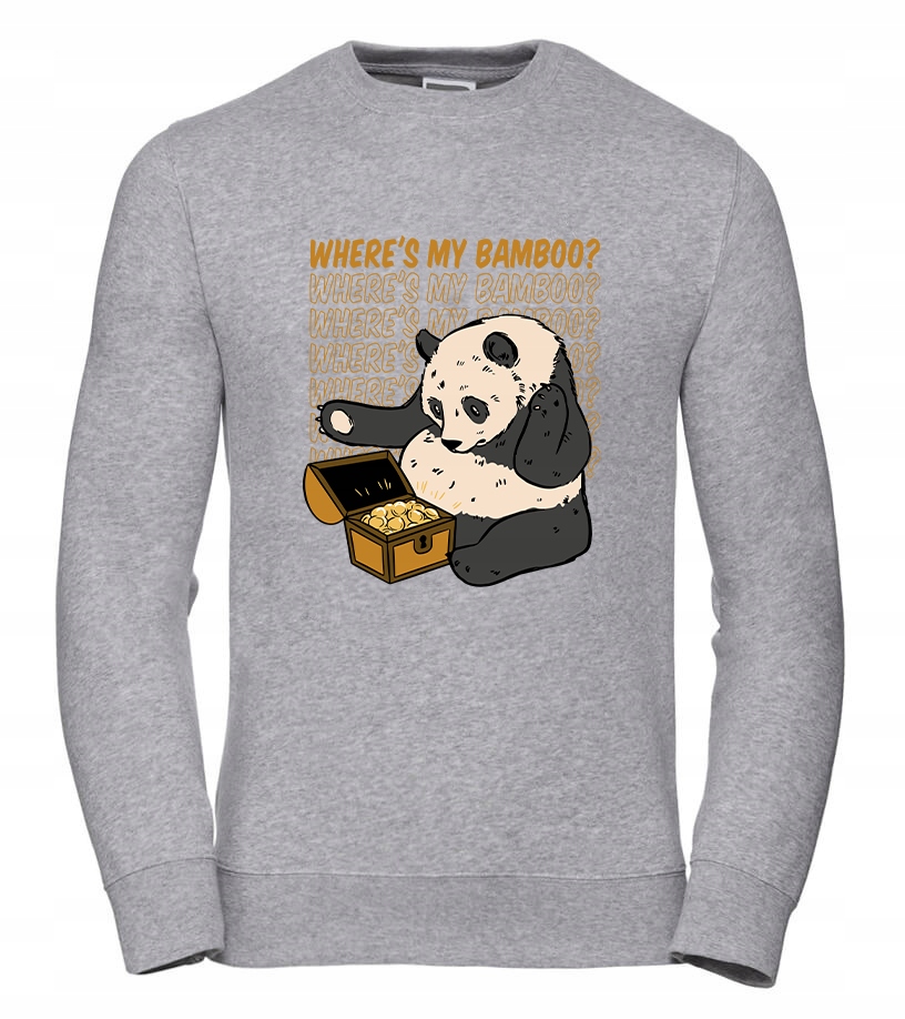 Pánská Mikina Panda Bamboo XL Šedá Pro něj Chlapa Manžela Chlapa