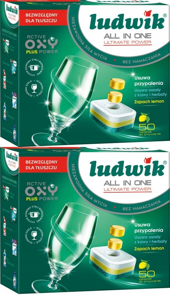 

Tabletki do zmywarek Ludwik All in One 2x50