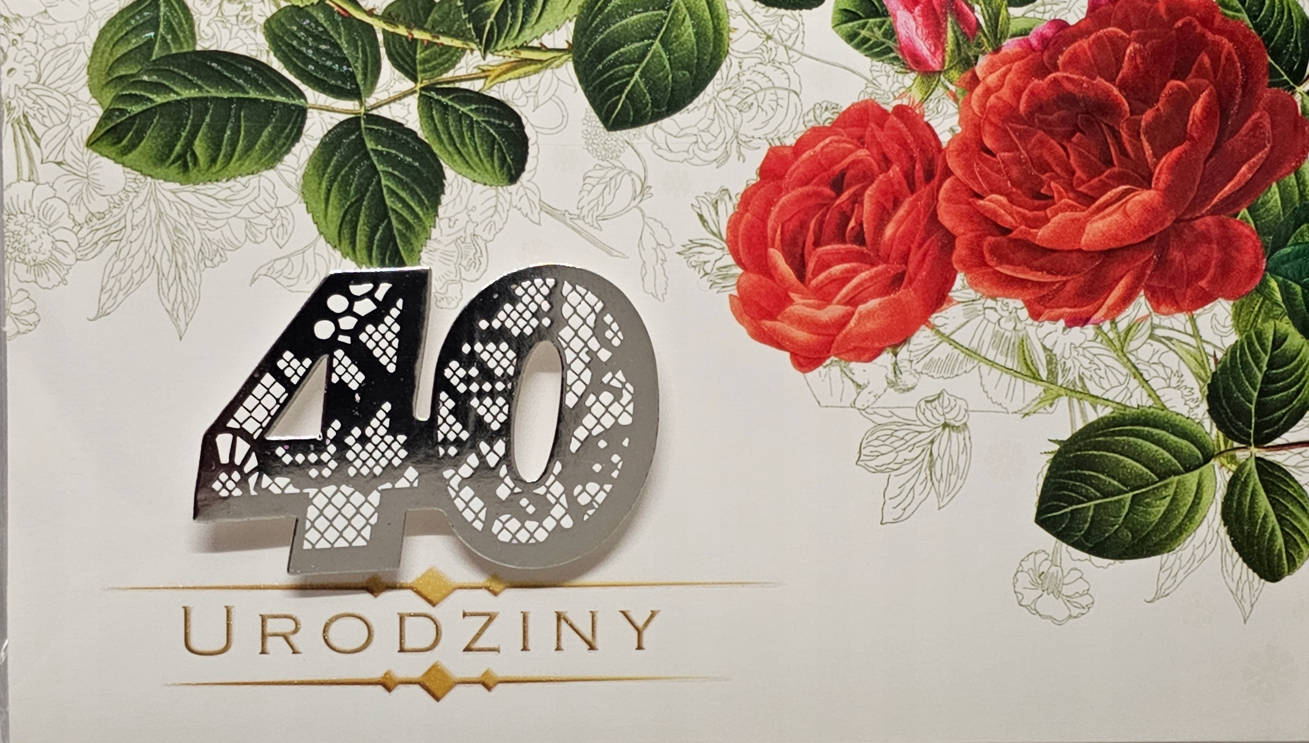 

kartka urodzinowa na 40 lat czterdziestkę czterdzi