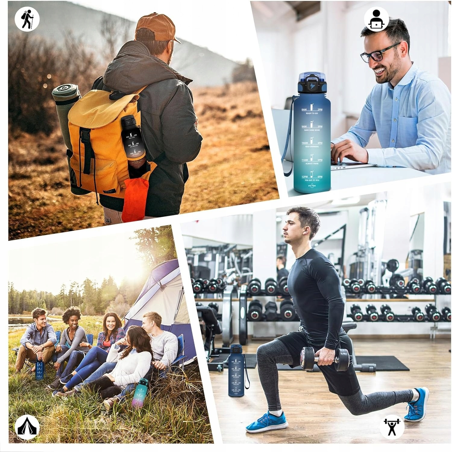 BUTELKA SPORTOWY1.5L Z SŁOMKĄ DO UZUPEŁNIANIA WODY PODCZAS TRENINGU FITNESS Model BUTELKA NA WODĘ SPORTOWY