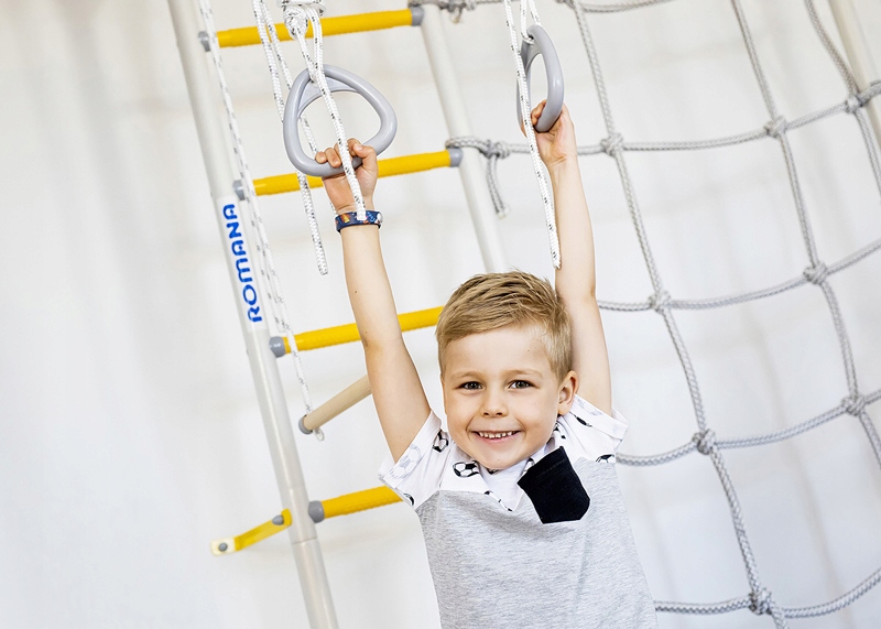 Drabinka gimnastyczna dla dziecka Next-5 srebrna Model Next-5