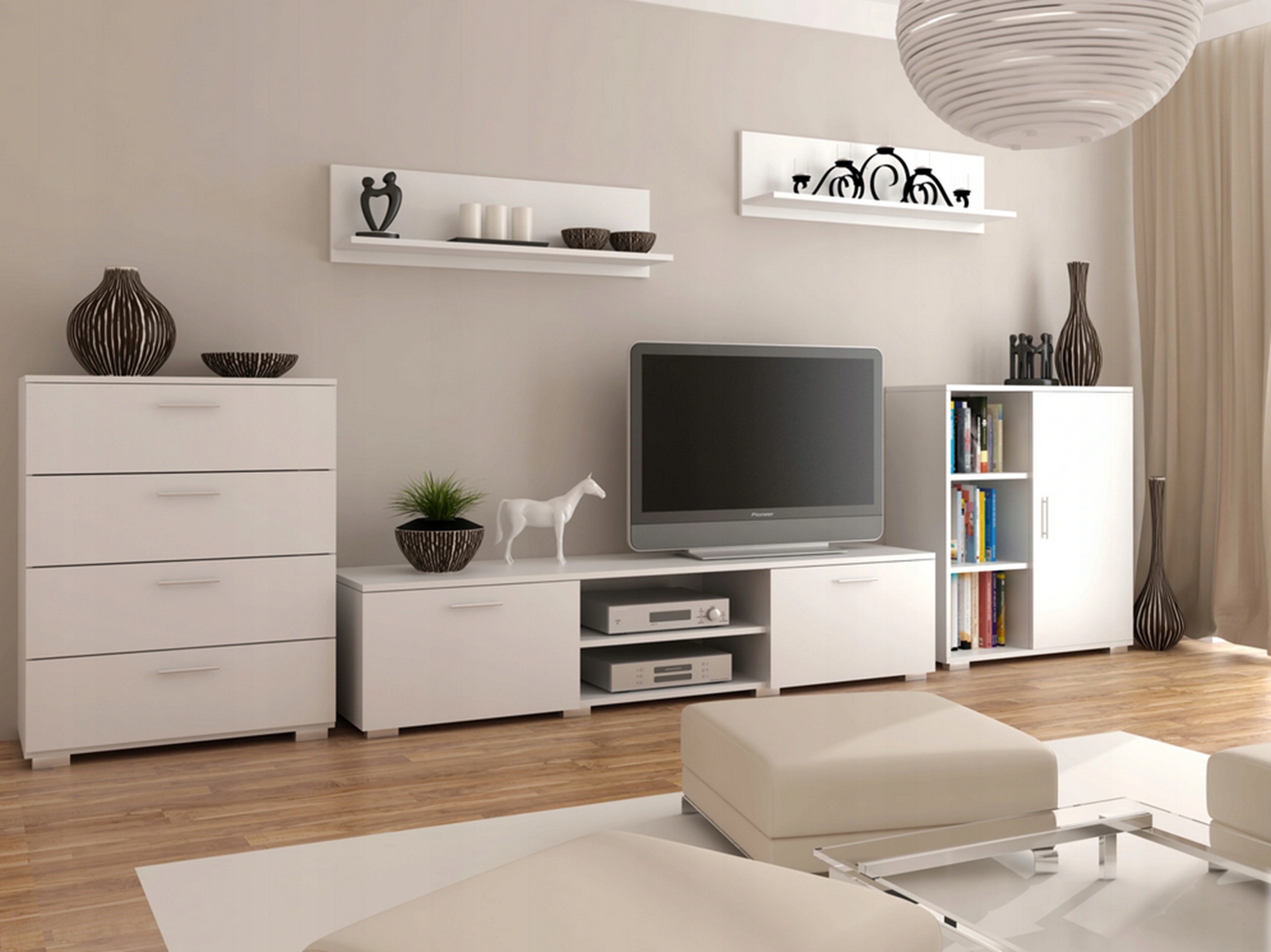 Obývacia Stena Chopin 2 biela komoda Rtv polička Per