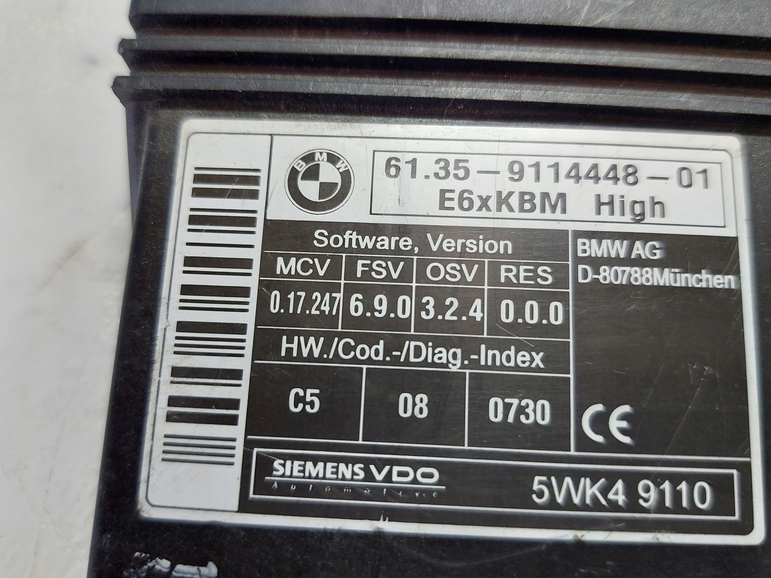 comfort control unit BMW E60 6135911444801