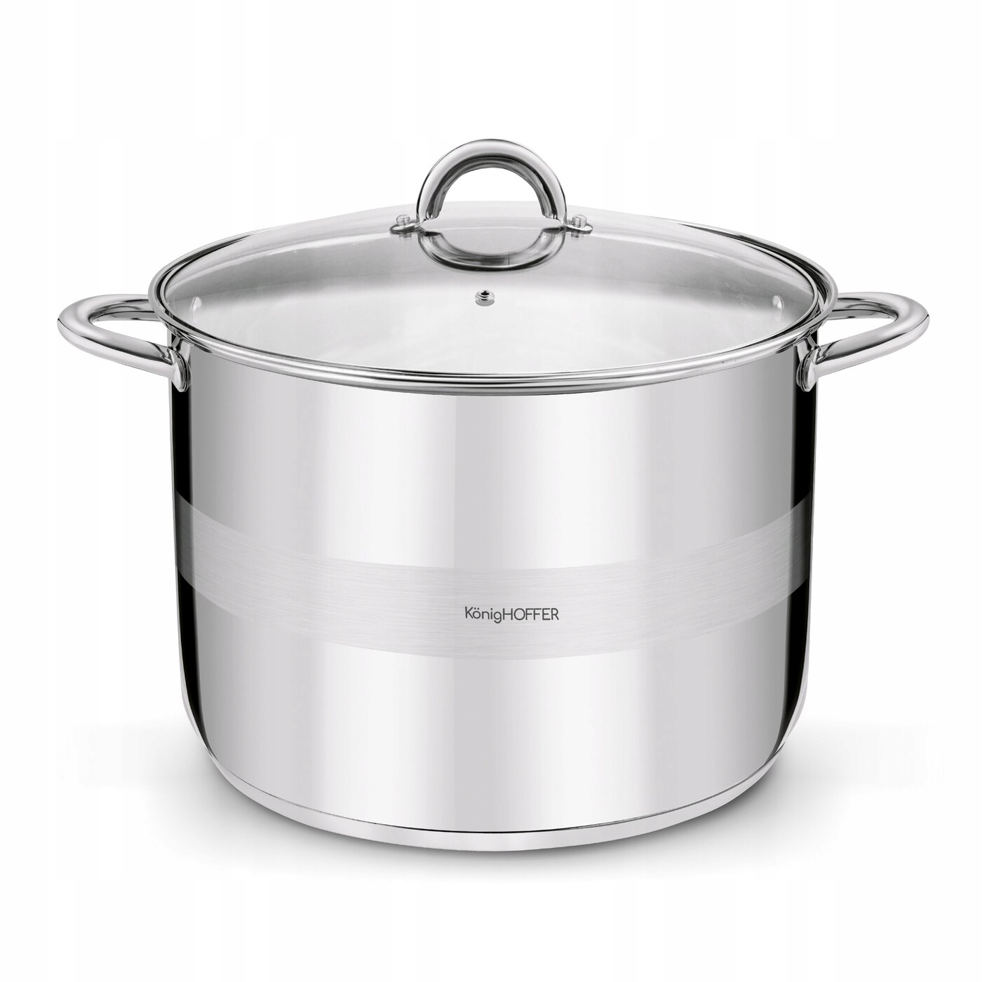Garnek Indukcja Wysoki Stalowy Duży Pokrywka Konighoffer Faro 15 l