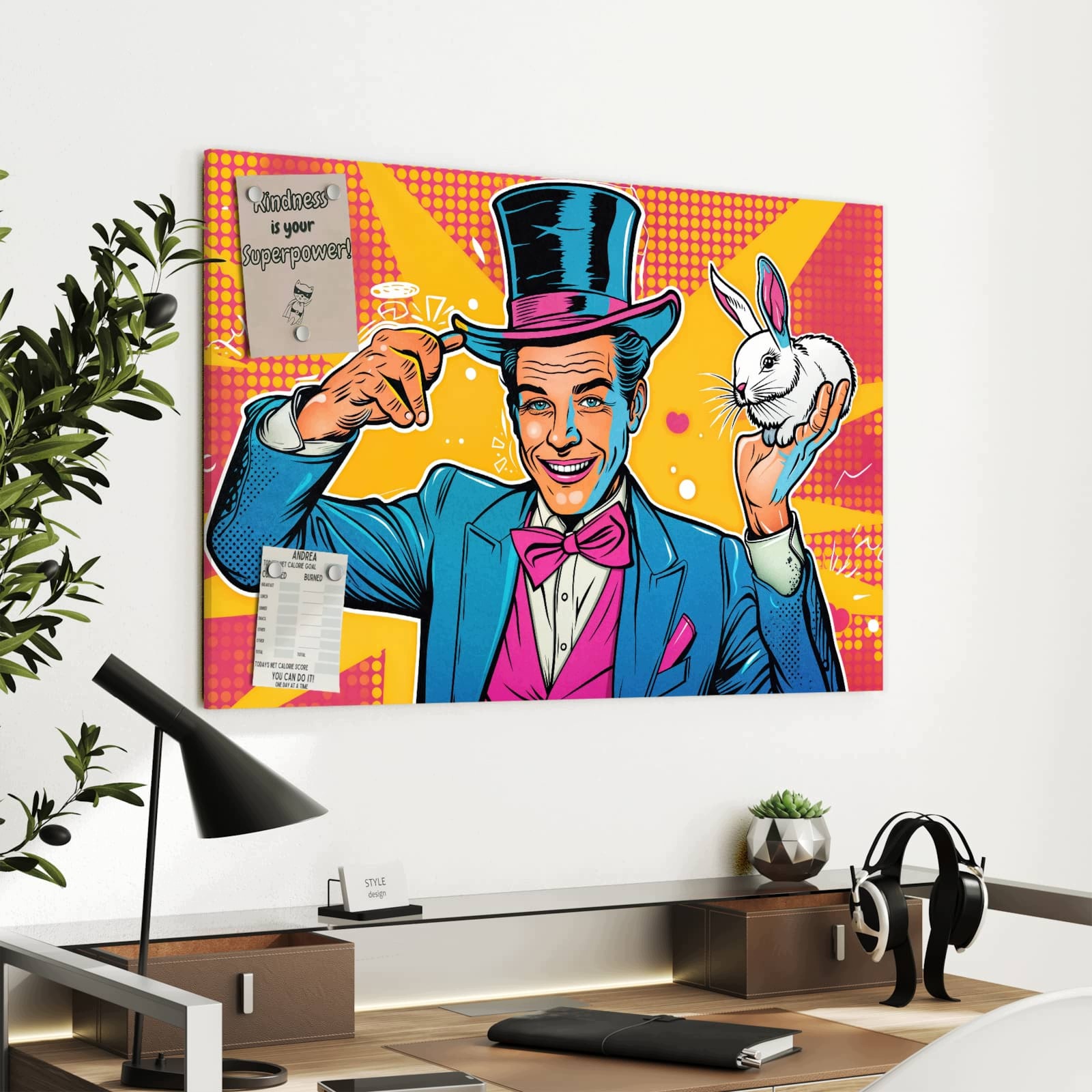 Magnetická tabule Czarodziej S Zajouc 90 × 60 cm