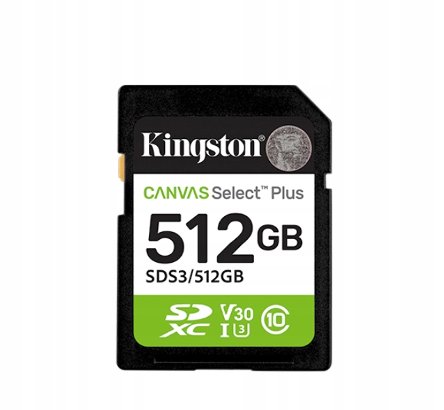 Kingston Canvas Select Plus 512 Gb Sd karta Třída rychlosti Class 10, Uhs-i
