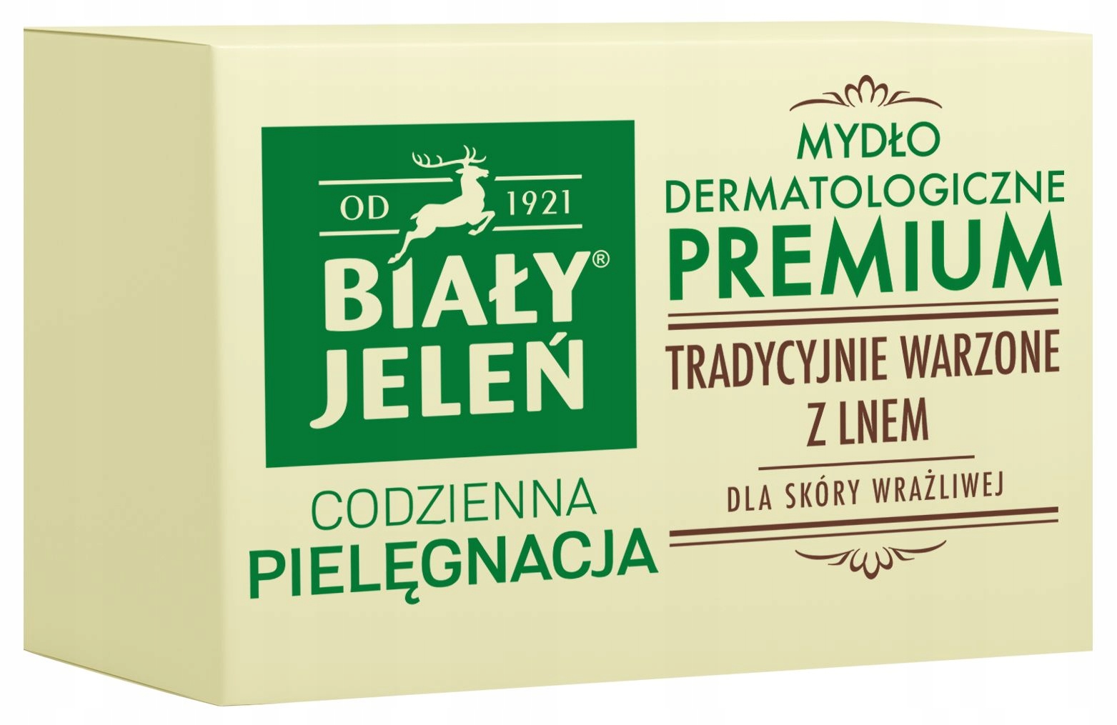 

Biały Jeleń mydło z lnem Premium kartonik 100g