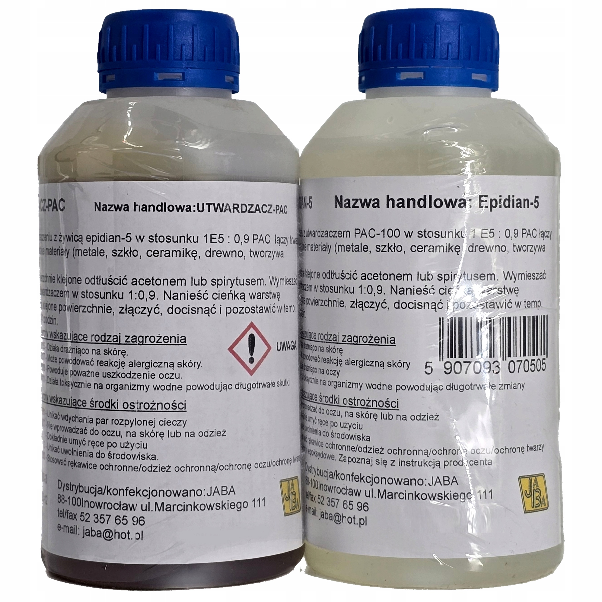Mocny Klej Epoksydowy Żywica Epidian 5 500ml Pac Utwardzacz 450ml