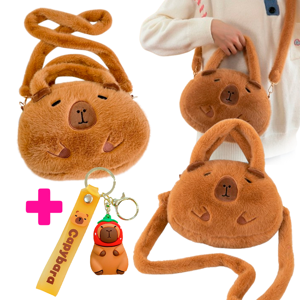 PLUSZOWA TOREBKA KAPIBARA NOWY KUFEREK + BRELOK KAPIBARA JAKO PREZENT TORBA
