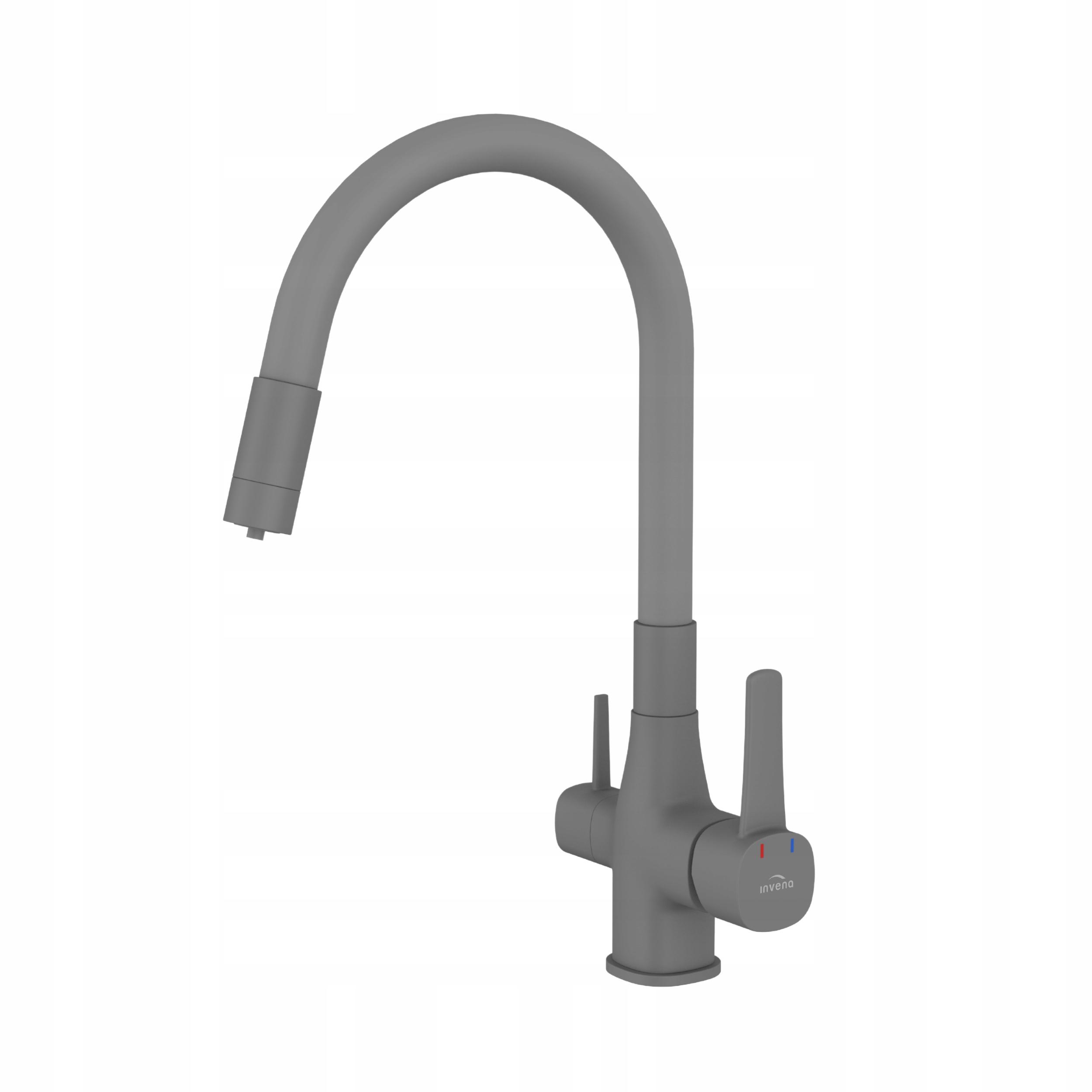 Kuchynská Batéria S Pripojením Vodného Filtra, Sivá, Pružný Výtok