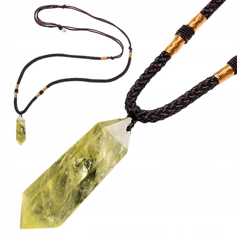 

Wisiorek Cytryn Naturalny Kamień Naszyjnik Amulet