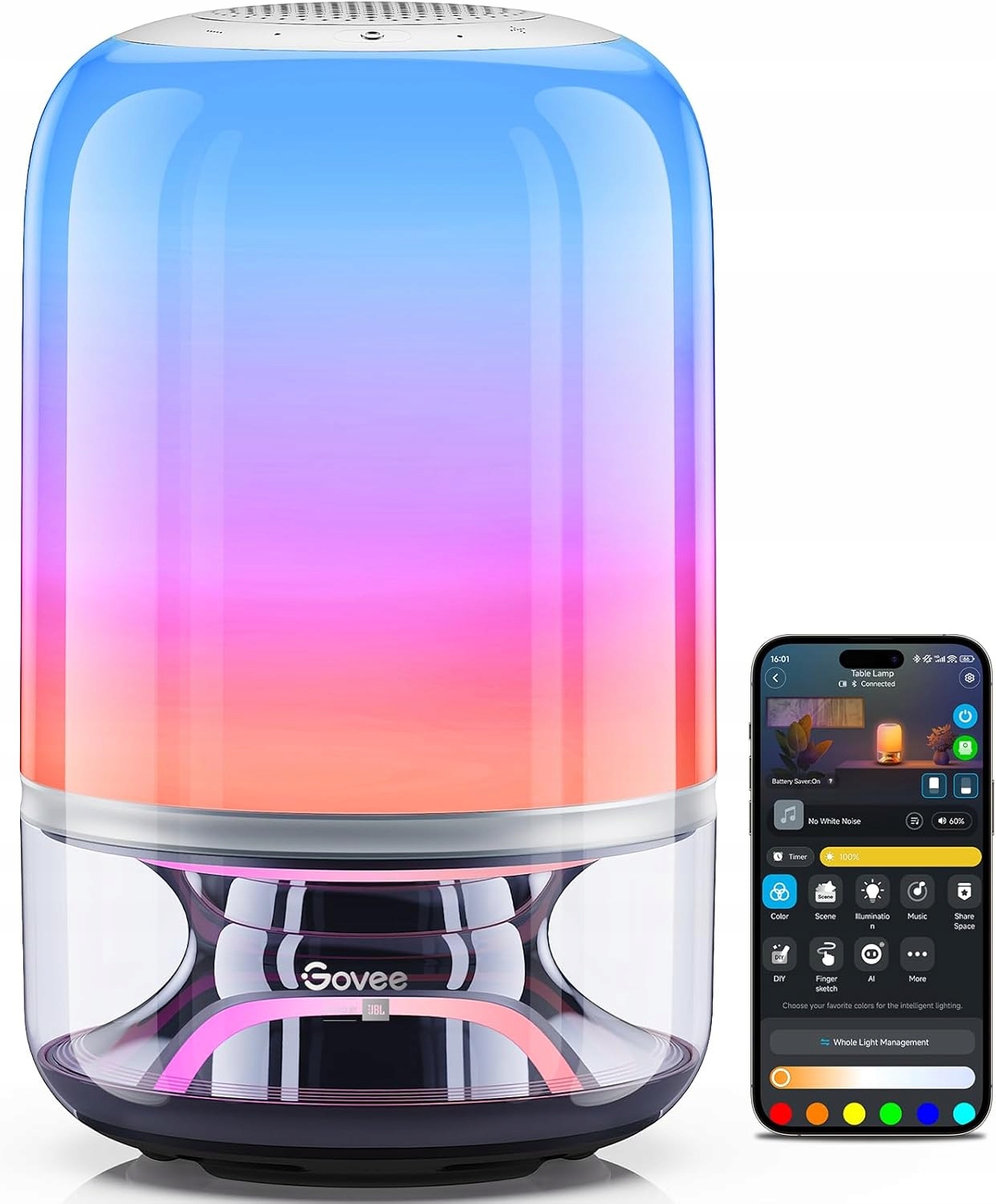 Stolová Lampa Govee Table Lampy 2 Pro X Sound Reproduktor Aplikácia