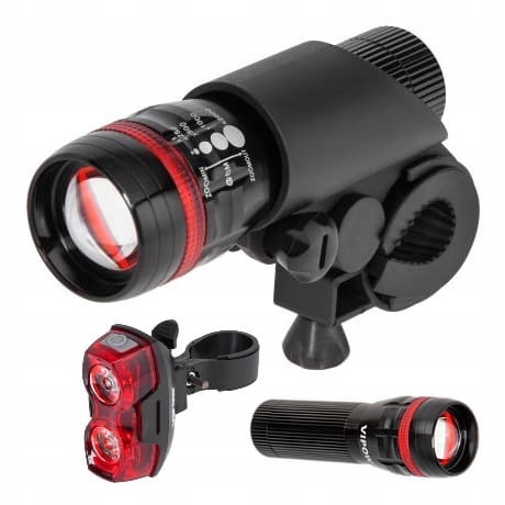 ZESTAW ROWEROWY LAMPKA PRZÓD + TYŁ ŚWIATŁO ROWER Kod producenta 7646