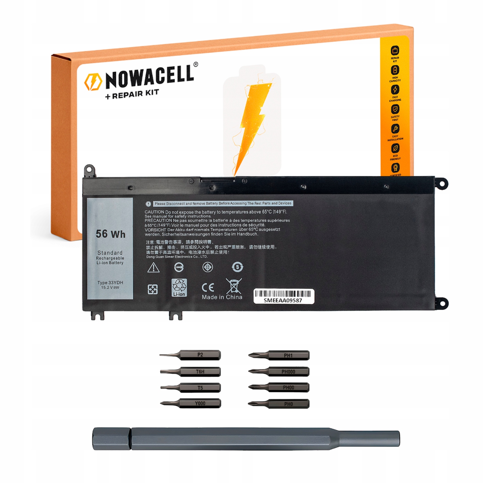 Baterie Dell 33YDH PVHT1 Inspiron 7577 G3 3579 G5 5587 15.2V 56Wh 3500 mAh