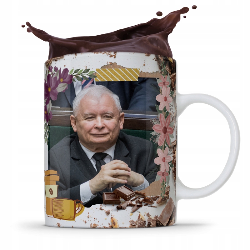 KUBEK FULL PRINT PREZESA JAROSŁAW KACZYŃSKI PIS z Nadrukiem ze Zdjęciem