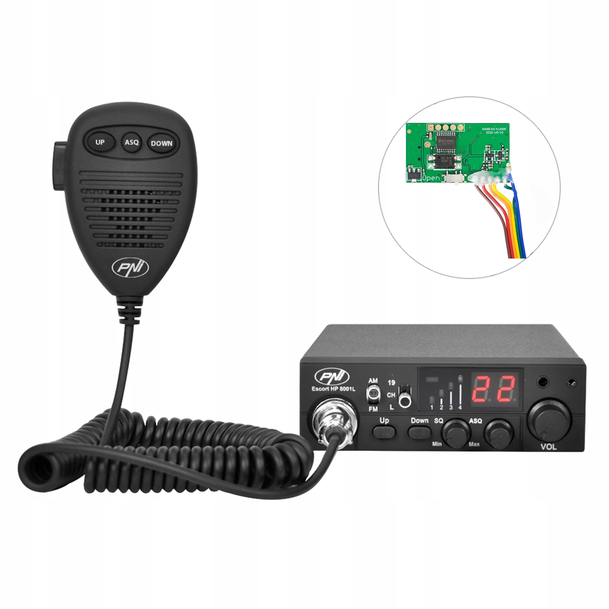 Súprava Cb rádiovej stanice Pni Escort Hp 8001L a modul echo a pípania Pni