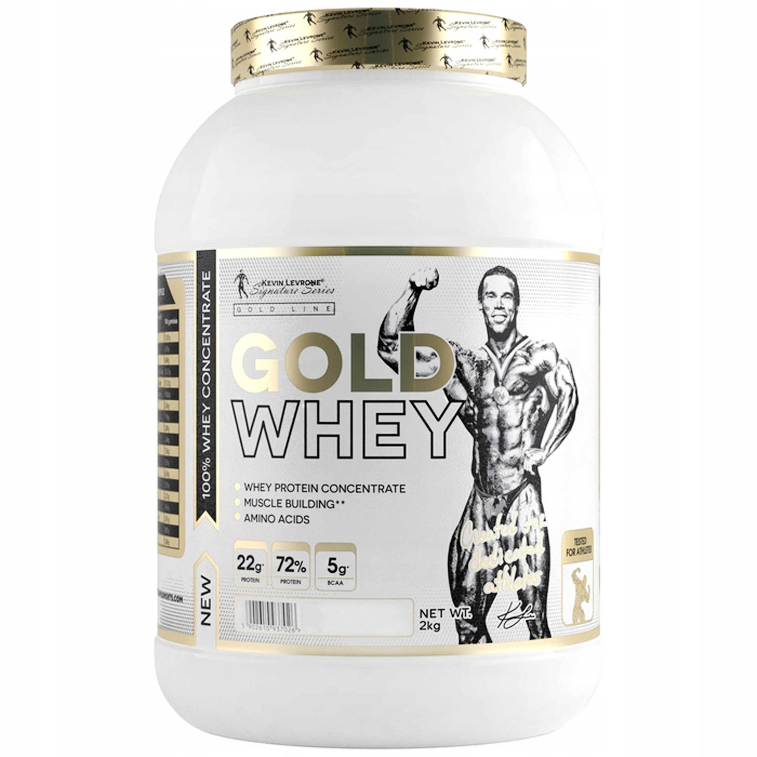 Protein Kevin Levrone Gold Whey 2 kg Wpc Hmotnost Svaly 22 g