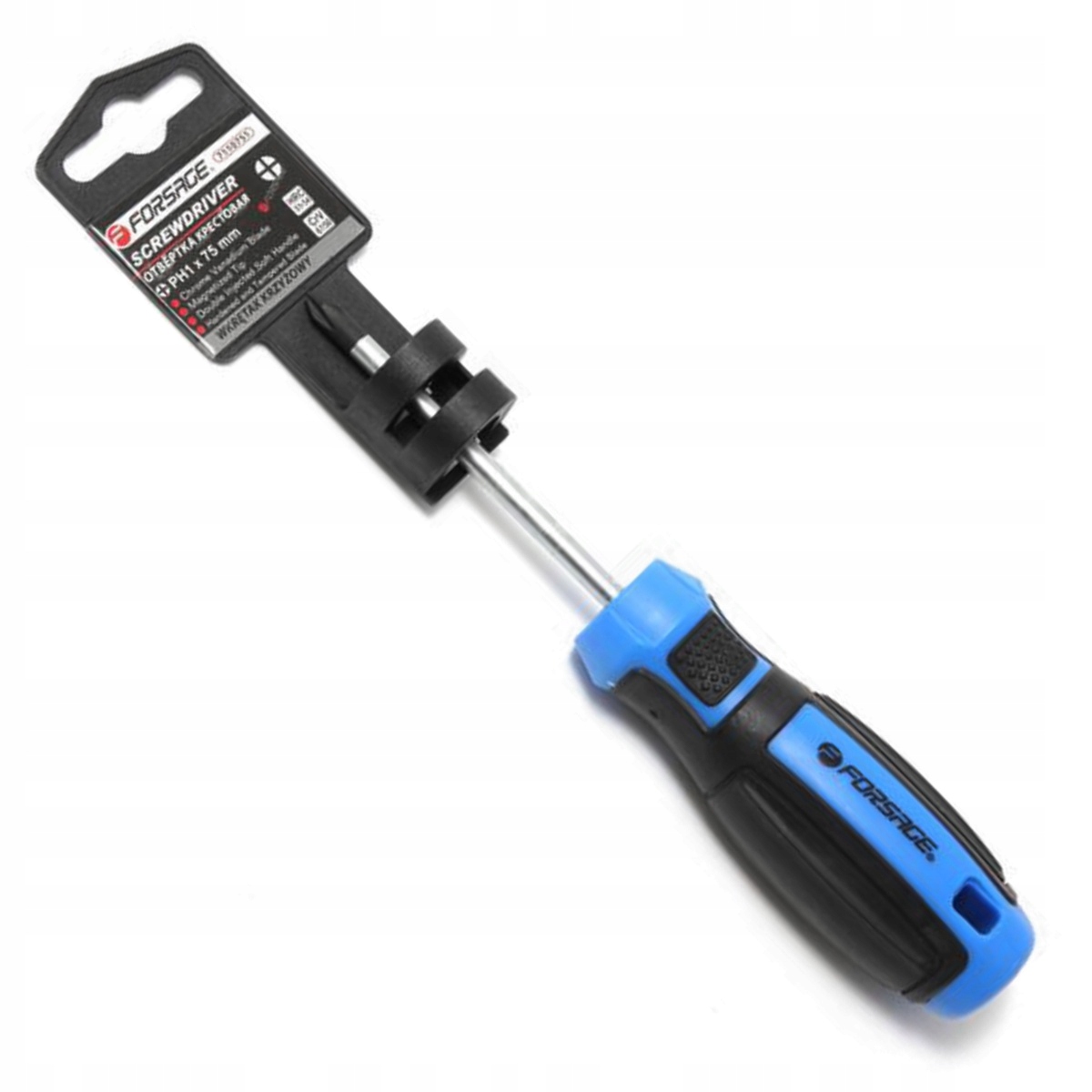 

Wkrętak krzyżakowy krzyżak PH1x75mm Forsage