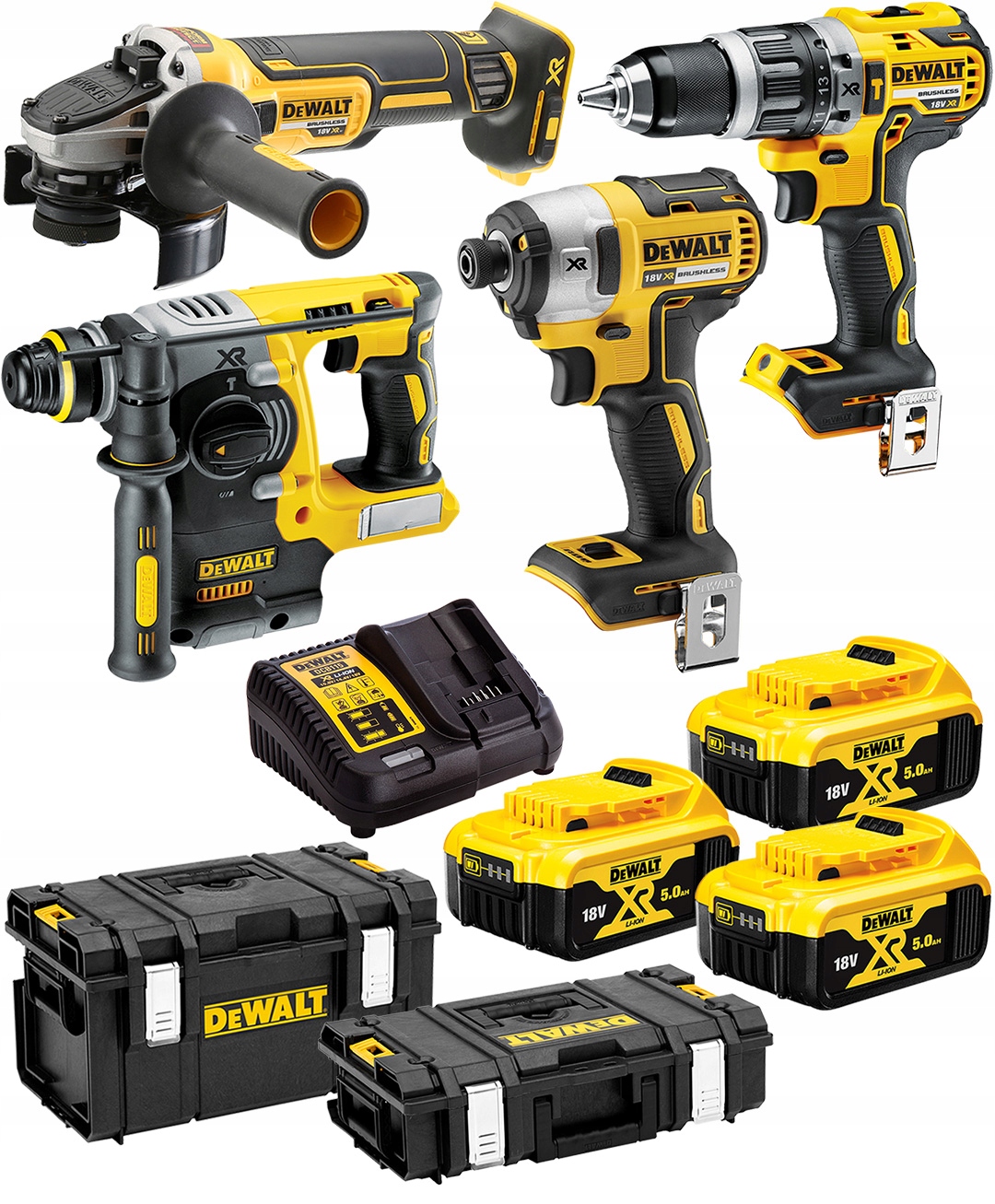 

Combo 4 DCD796 DCF887 DCH273 DCG405 3x5Ah Dewalt