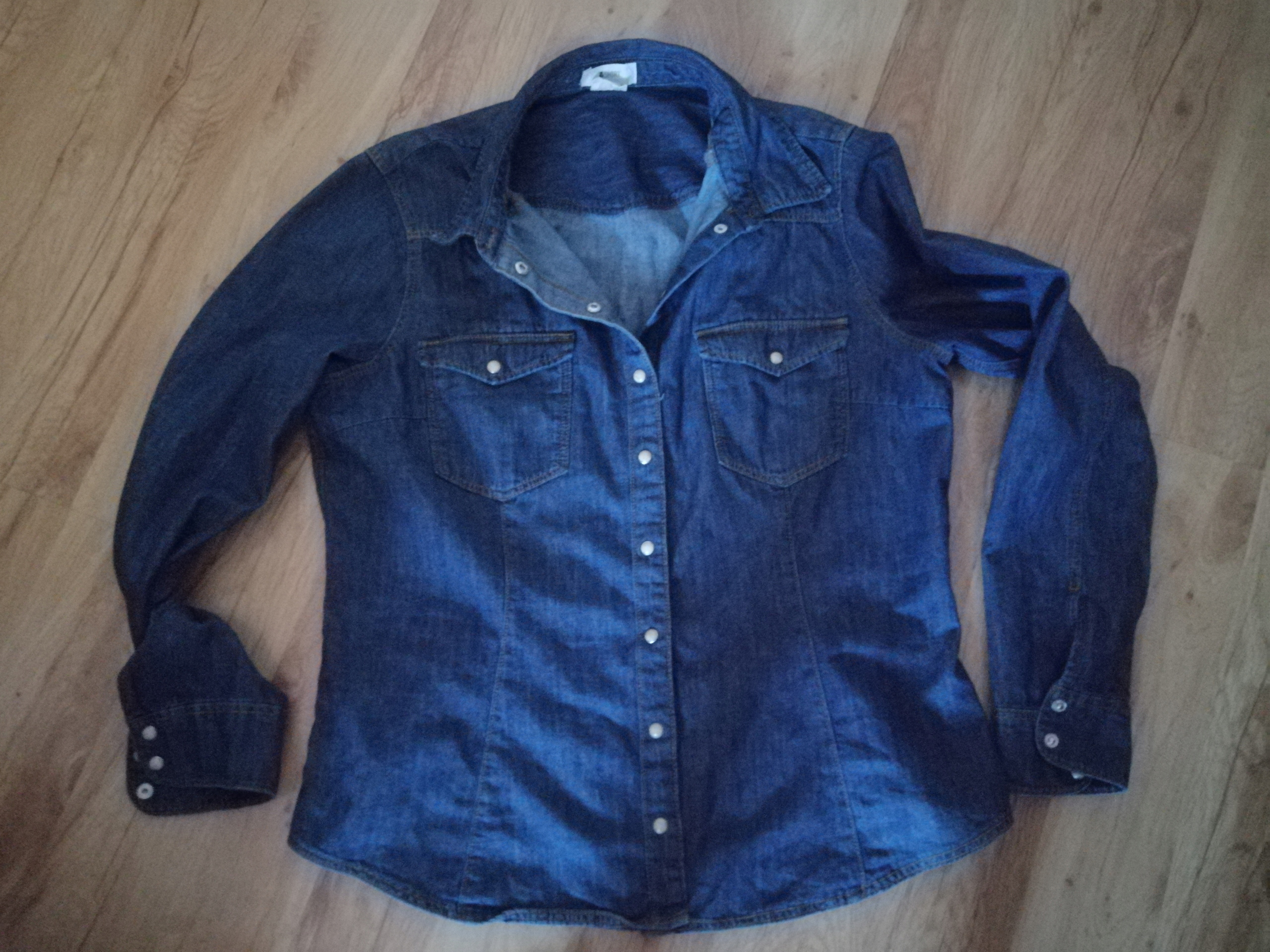 Shirt koszula jeansowa róż 42/44 jak nowa