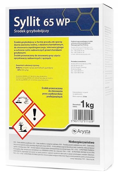 

Syllit 65WP 1KG Na Parch Jabłoni Plamistość Wiśni