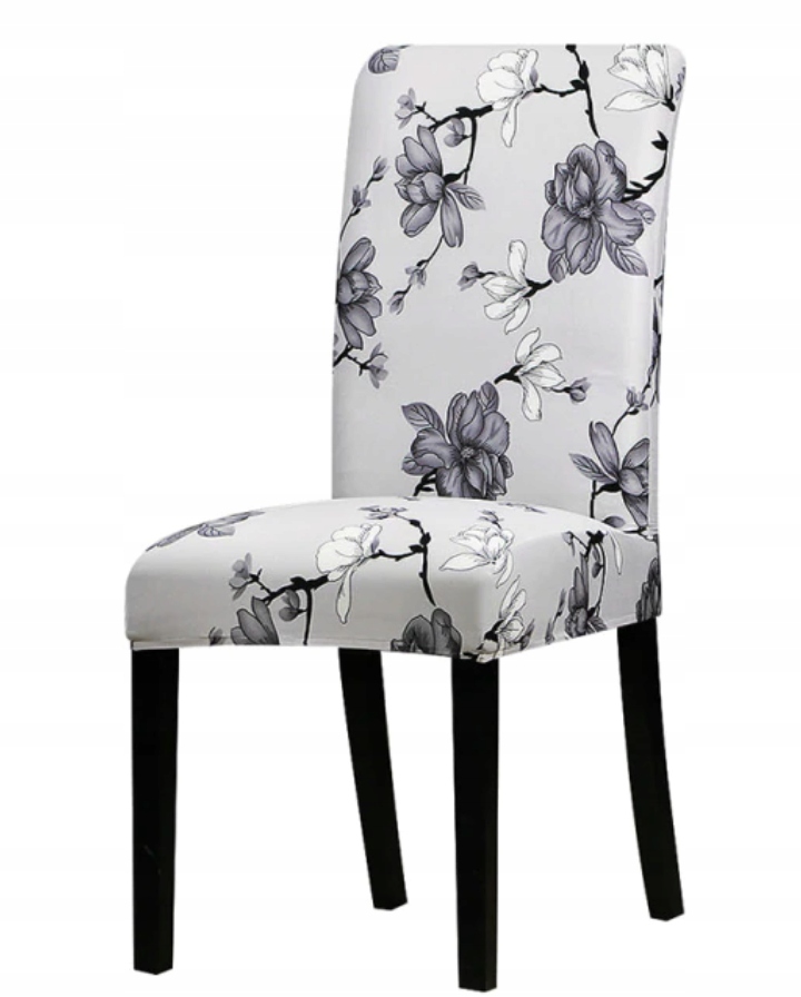 

Pokrowiec Na Krzesło Elastyczny Stal Szary Kwiaty