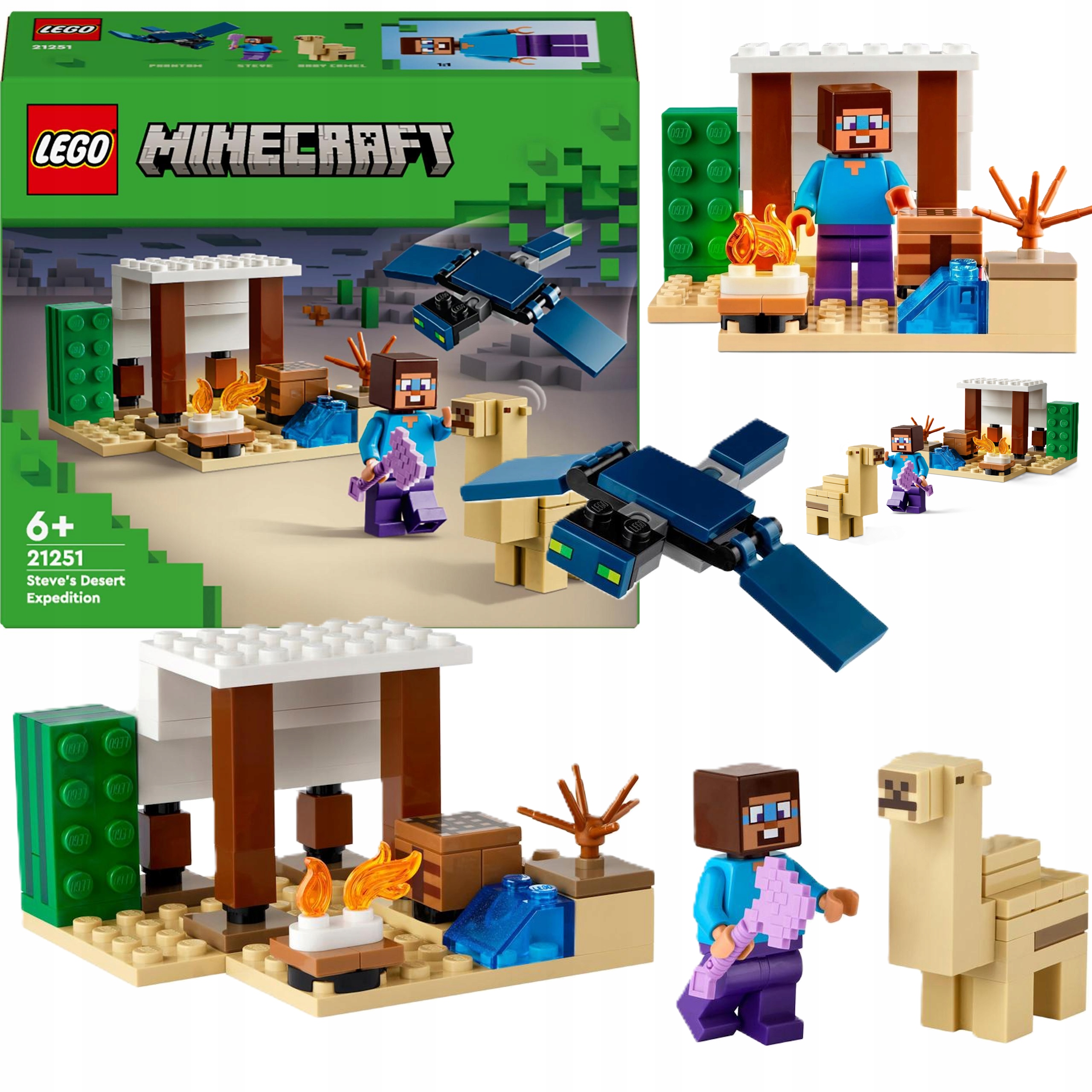 Klocki Lego 21251 Minecraft Pustynna Wyprawa Steve"a Zestaw