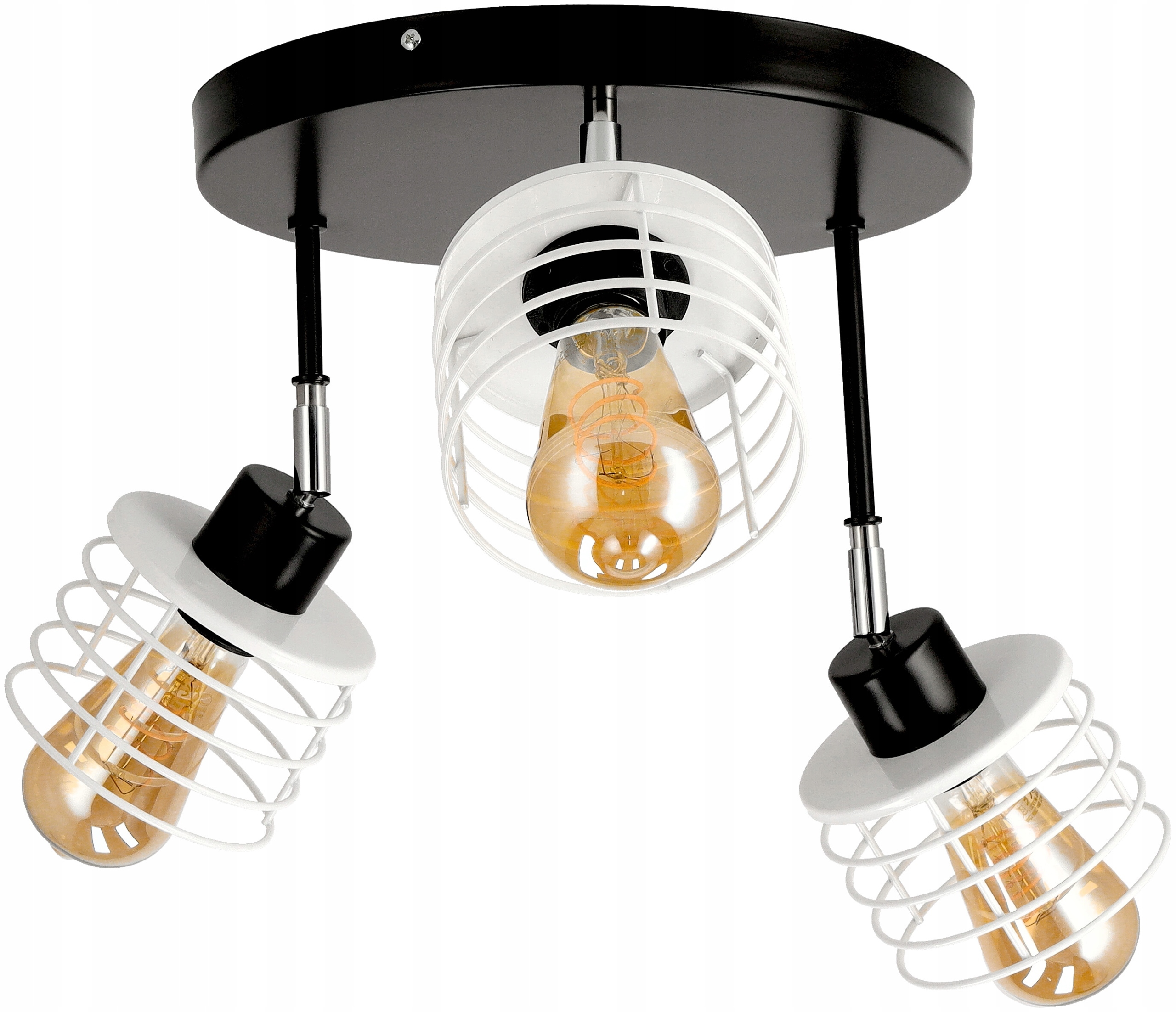 stropní svítidlo Led Stropní Svítidlo 3 x E27 Stínidla Pružina Bílá pro kuchyňský obývací pokoj