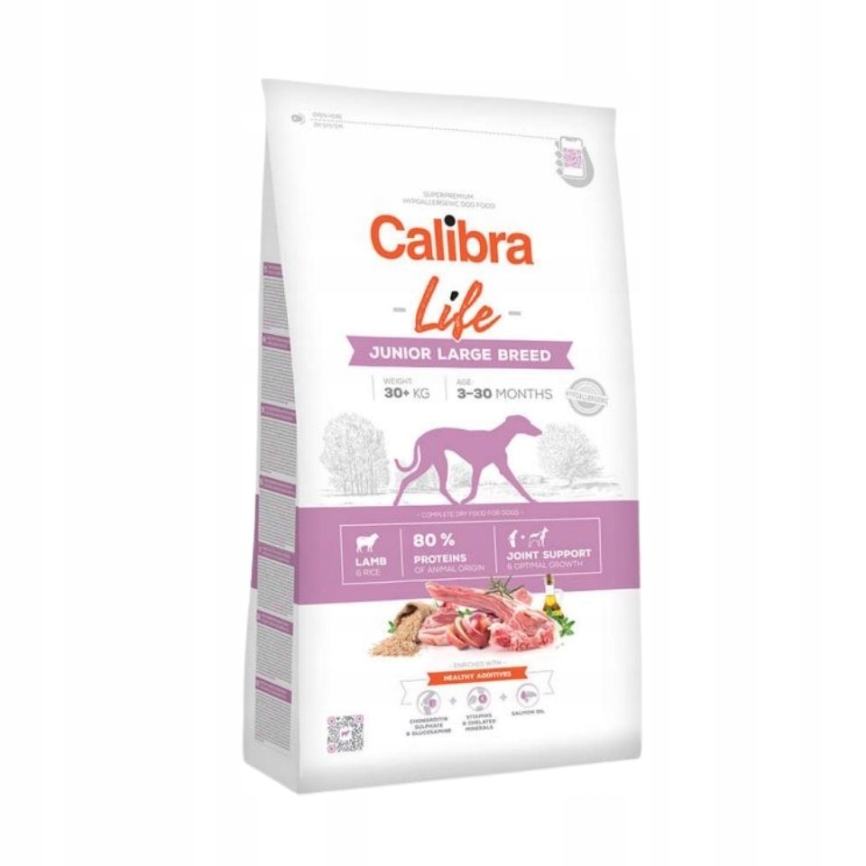 Levně Calibra Dog Life Junior Large Breed Lamb krmivo pro psy velkých plemen, jehněčí, 12 kg
