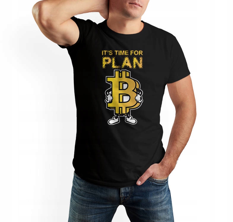 

Koszulka męska Bitcoin kryptowaluty t-shirt Xs
