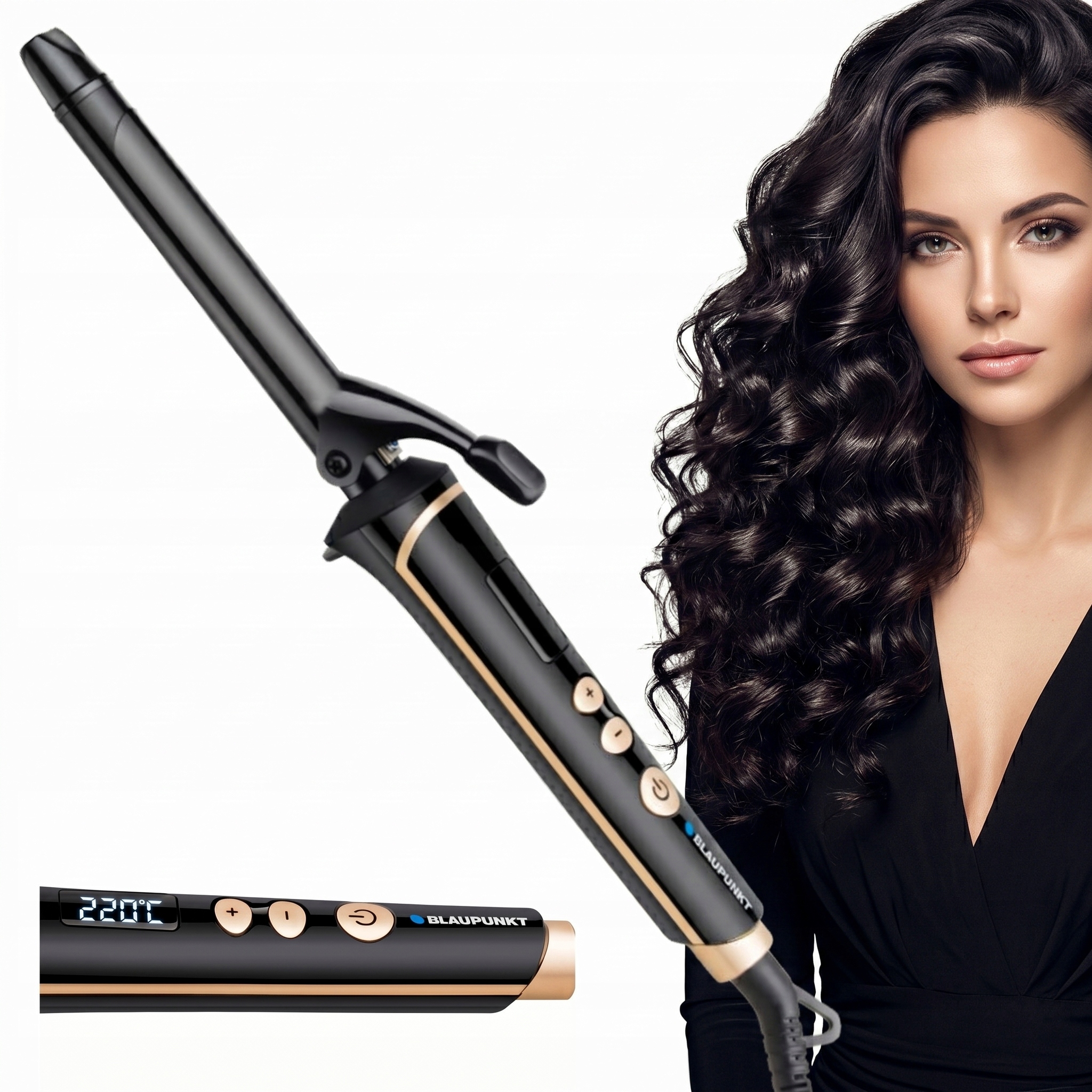 Lokówka do włosów Blaupunkt HSC601 Ceramika 220°C 19mm Led 45W