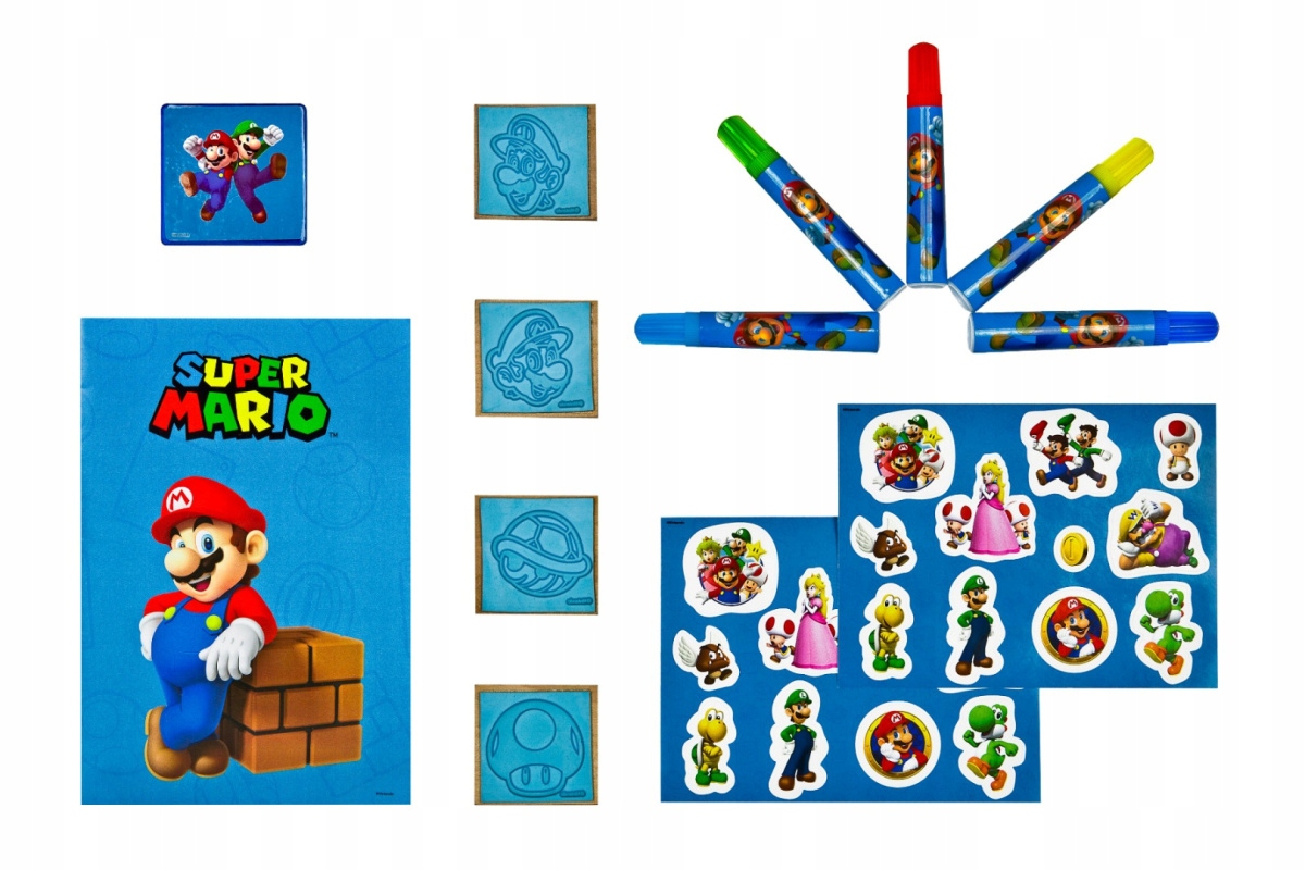 Mega Stemple do zabawy SUPER MARIO 12el. Płeć chłopcy dziewczynki