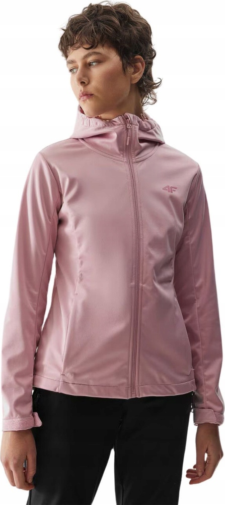 Dámská přechodná softshellová bunda S Kapucí kapucí 4F F215 růžová 4F WSS24T r XL