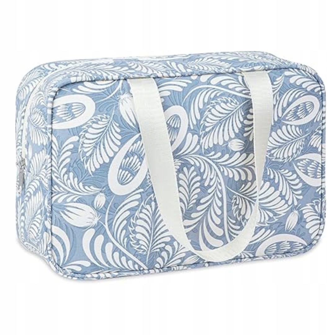 Plnohodnotná velká cestovní kosmetická taška, organizér na make-up, vzor listů