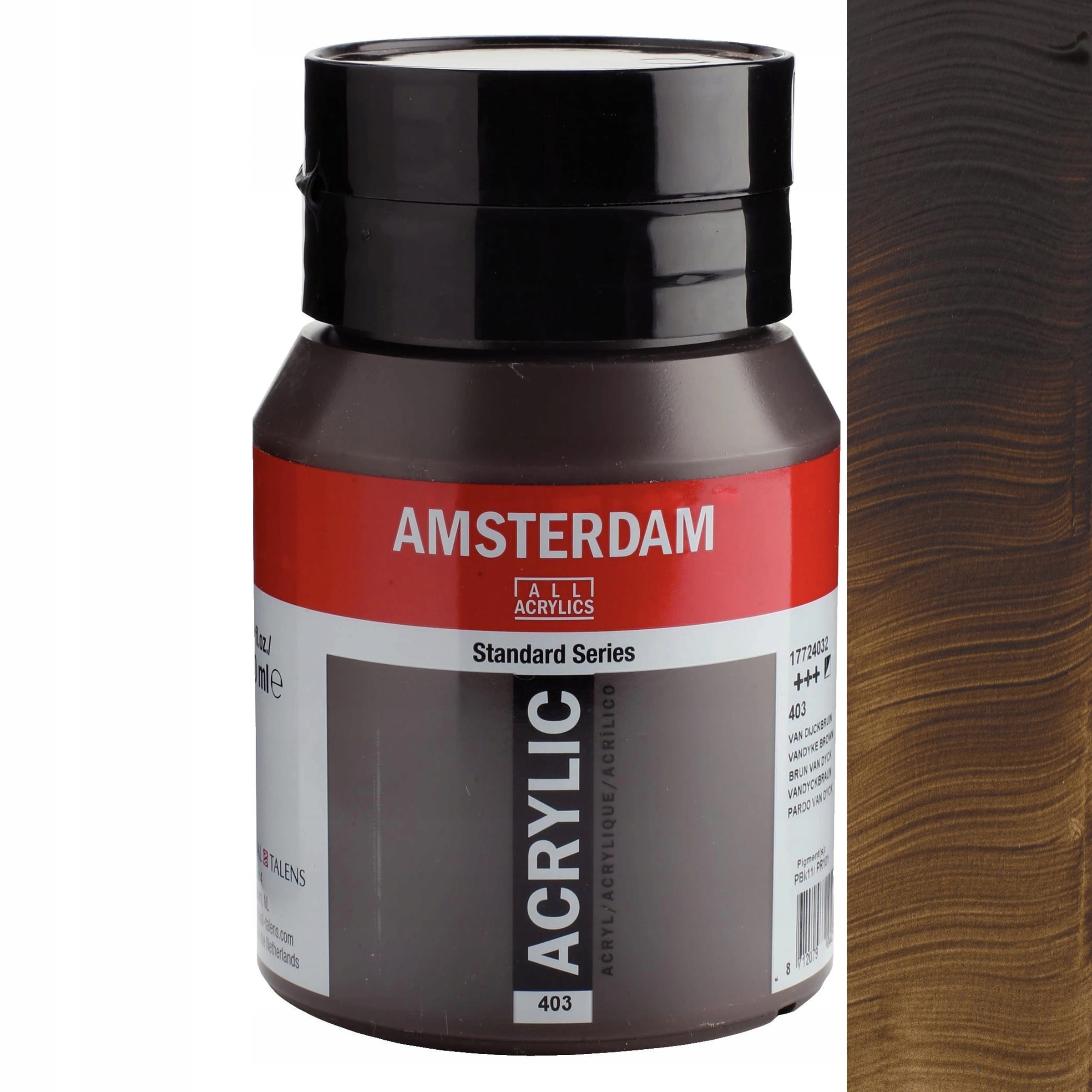 Barva akrylová Talens Amsterdam Hnědá Van Dyck 500 ml. č. 403