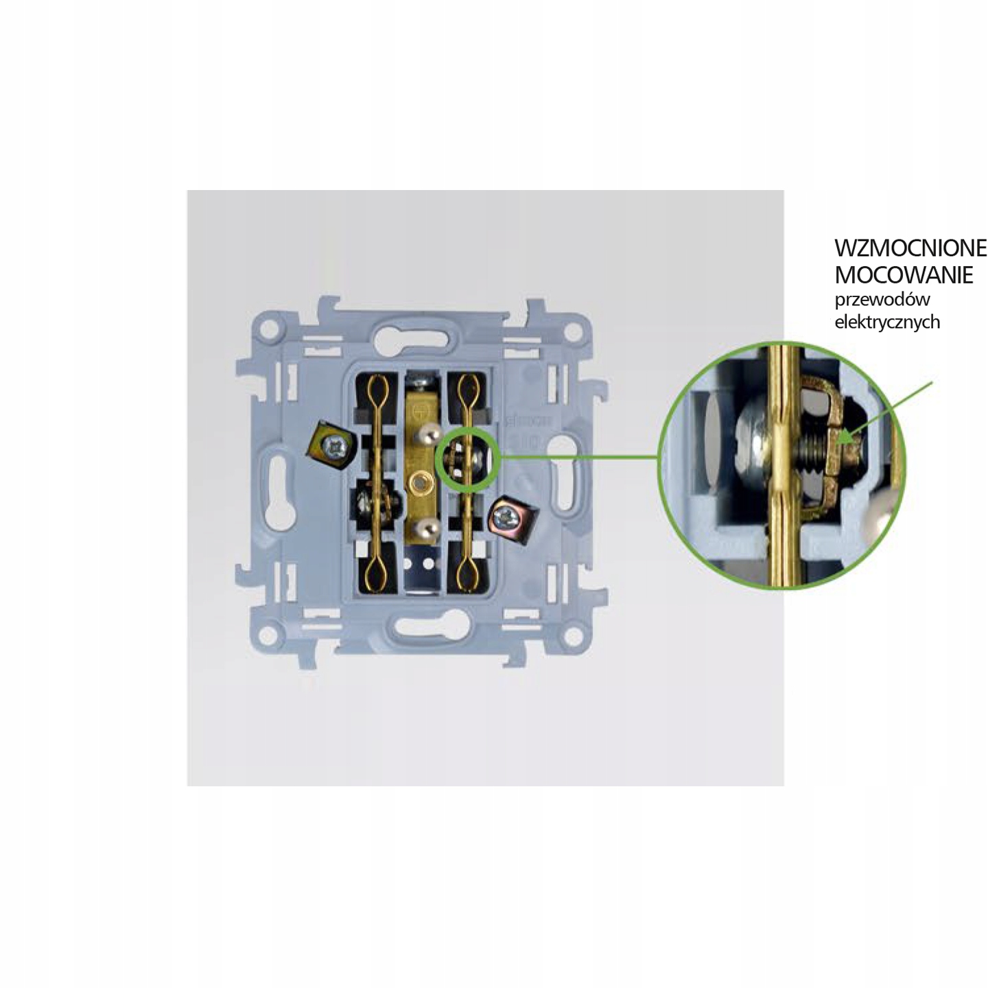 SIMON 10 GNIAZDO Podwójne z bolcem Z/U białe do ramek CGZ2M.01/11 Typ gniazda Gniazdo