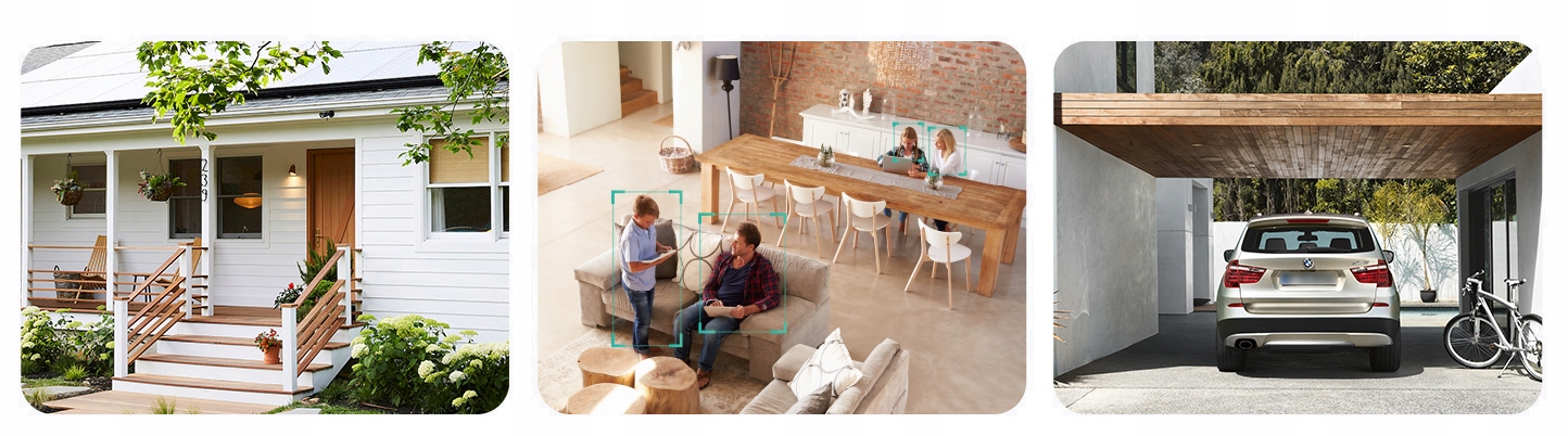 ZESTAW KAMER DO MONITORINGU 4x ZEWNĘTRZNA KAMERA IP POE FULL HD - SMART APP Waga produktu 3.5 kg