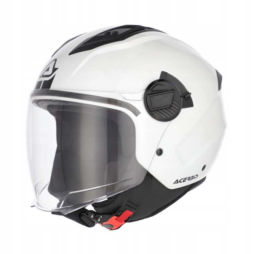 Acerbis Biela prilba Jet Levante Solid Scooter Trial, homologácia Ece 22.06