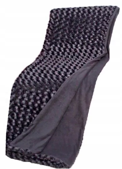 Přehoz 160x200 2 sedačky 70x160 set šedý Luxury ala karakuly