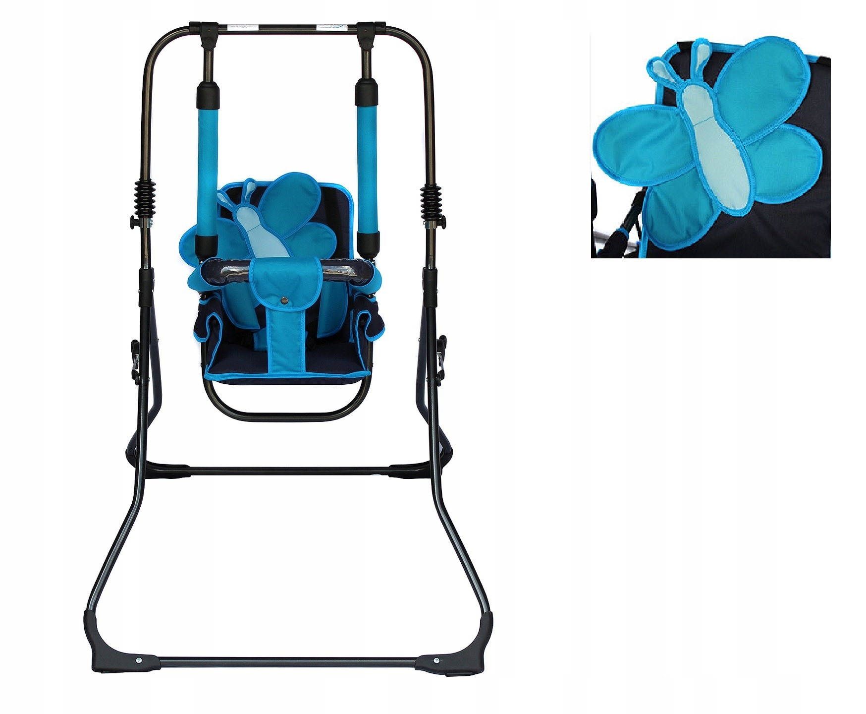 Huśtawka Wolnostojąca dla dzieci 3w1 do Domu Ogrodowa ze Stelażem Metalowa