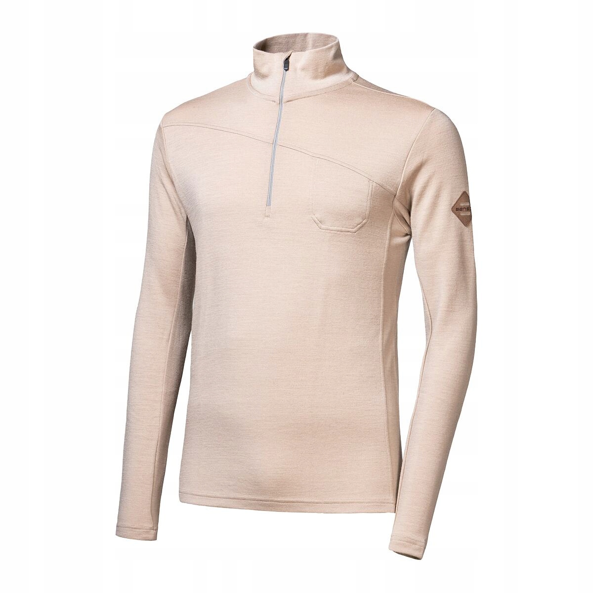 Sensor Merino Extreme Up pánská mikina dl.rukáv zip almond beige velikost S