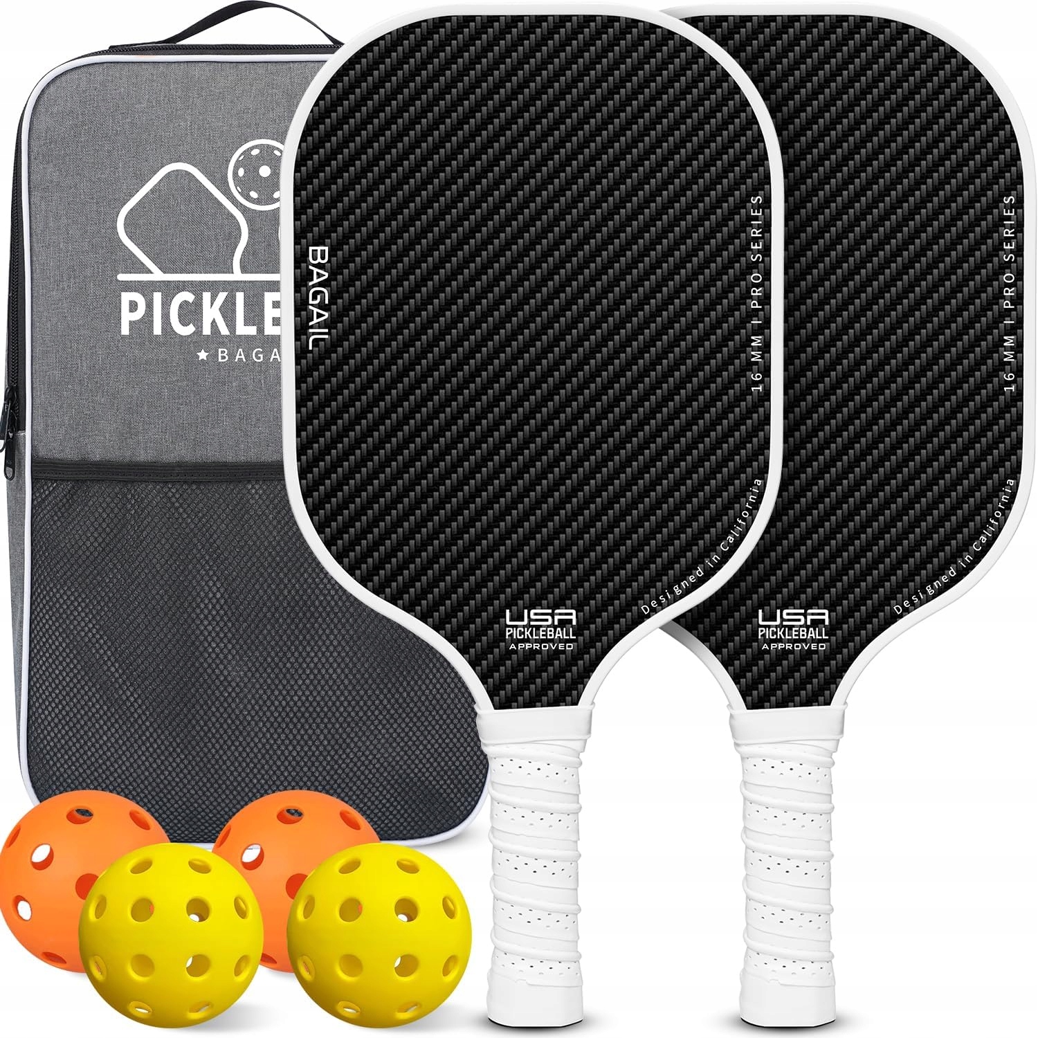 Pickleball Zestaw Rakietki Piłki Plecak Profesjonalny Paletki Outdoor