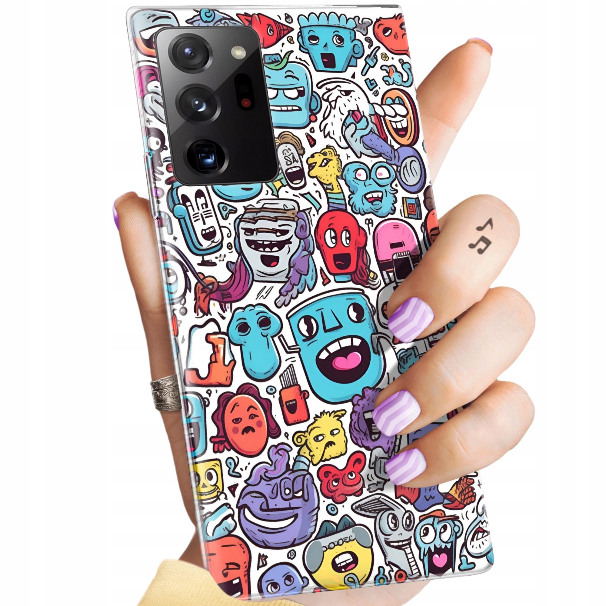 Etui Do Samsung Note 20 Ultra 20 Ultra 5G Doodle Zwierzęta Potwory