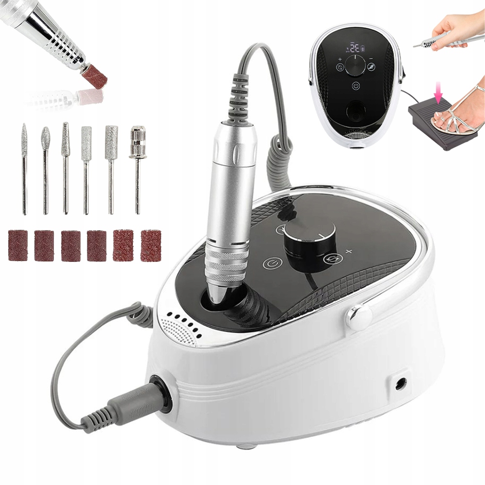 Bruska Na Nehty 35000 Ot Led Dotykový Displej Pedal Manikúra