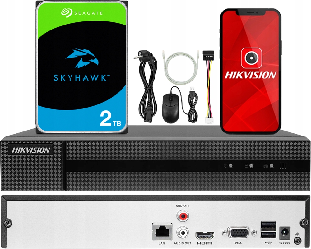 Ip monitorovací záznamník 8 kamer s 2TB diskem Aplikace Hikvision