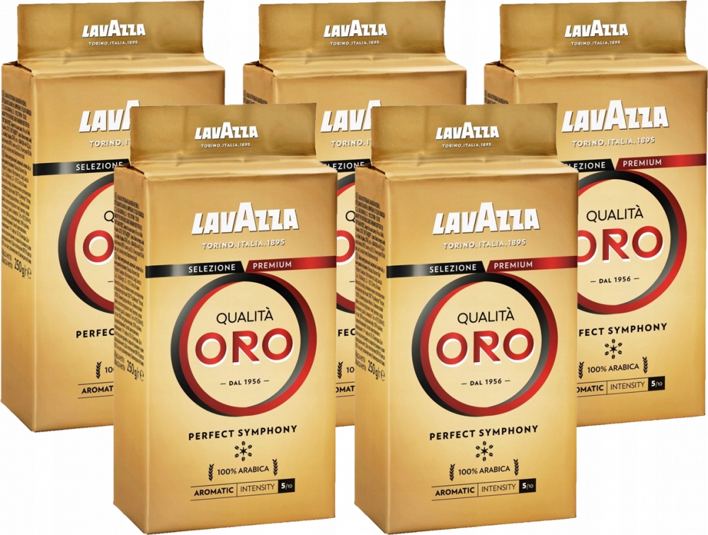 5x Kawa mielona Lavazza Qualita Oro 250g