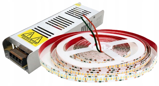 Led pásek 2835 24VDC bílý, teplé osvětlení obývacího pokoje, kuchyně, velmi jasné, 5 m