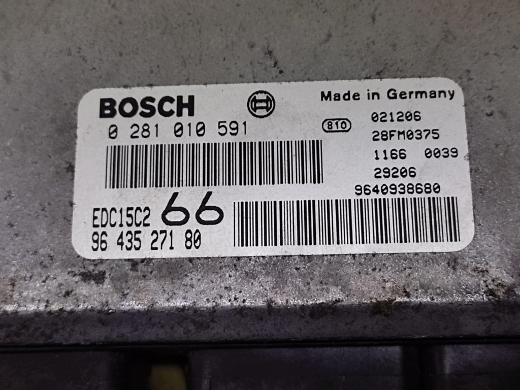 FIAT SCUDO 2.0 D unité de commande électronique uce moteur 0281010591
