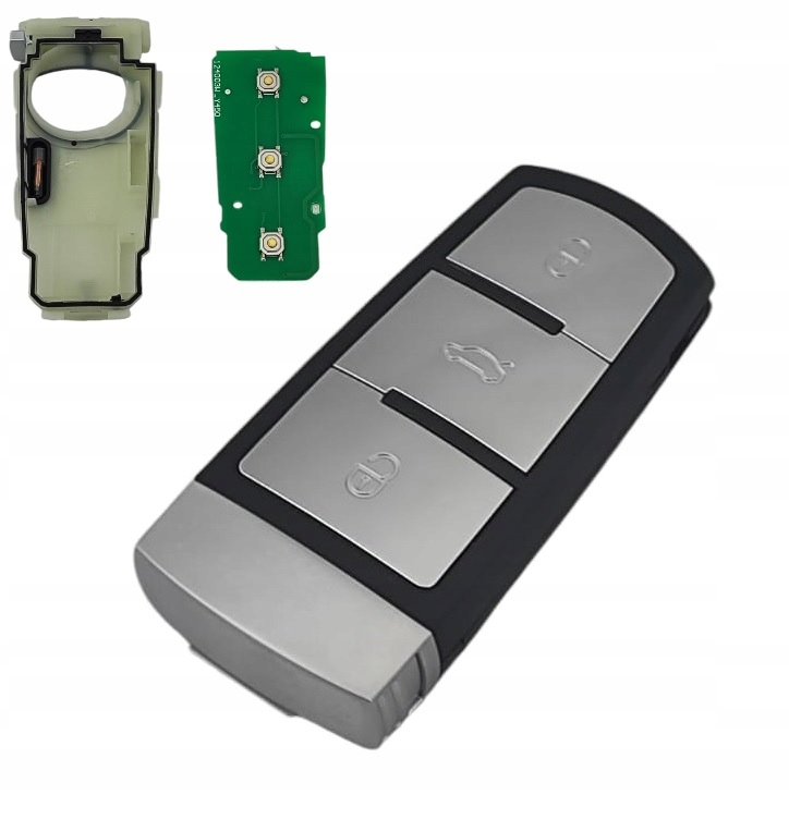 Pilotní klíček s elektronikou Passat B6 B7 CC ID48 433 MHz 3 tlačítka HU66